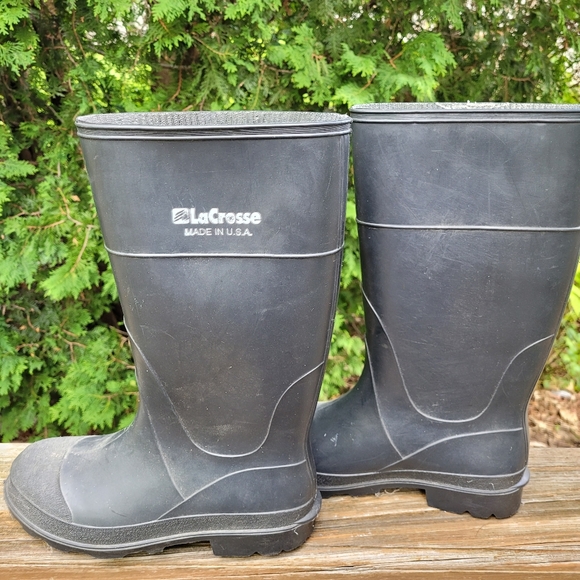 La Crosse Rubber Rain boots Men's Size 9 Made in USA. - Picture 1 of 9